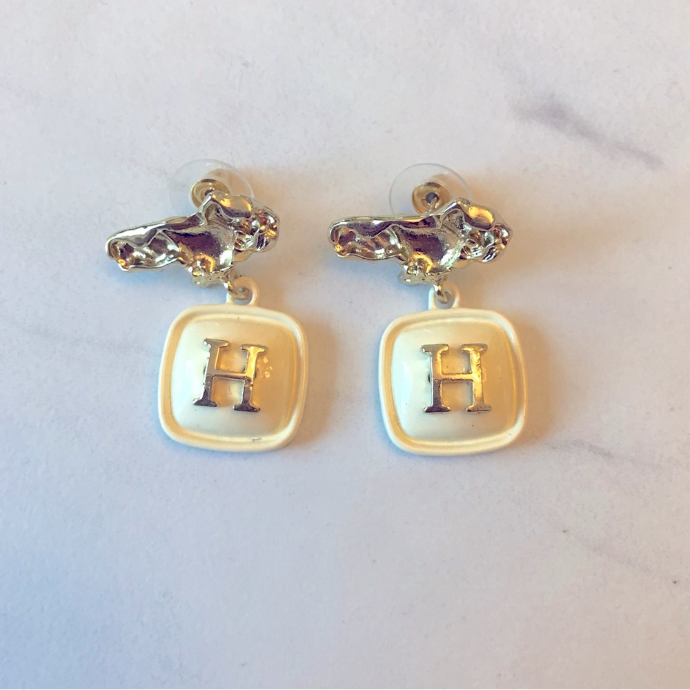 Initial H Earrings - image 1